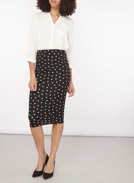 **Tall Black Spot Tube Skirt